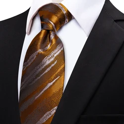 Mens Silk Red Green Ties 8cm Formal Business Male Stripe Necktie for Wedding Home Party Office Festival Casual Tie for Suit Vest