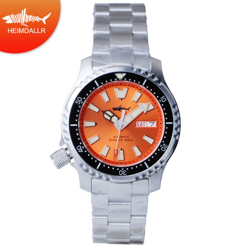 

HEIMDALLR FUGU Mens Diver Watch 316L Steel 41mm Black Dial Sapphire 200M Diving Waterproof NH36A Automatic Mechanical Watch Men
