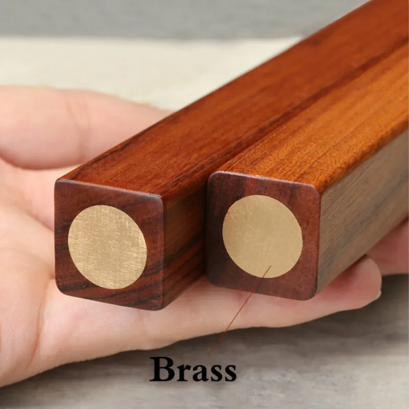 Paperweights Chinese Ink Painting Rosewood Paperweight 2pcs Customized Brush Calligraphy Paperweights Wooden Paper Pressing Prop