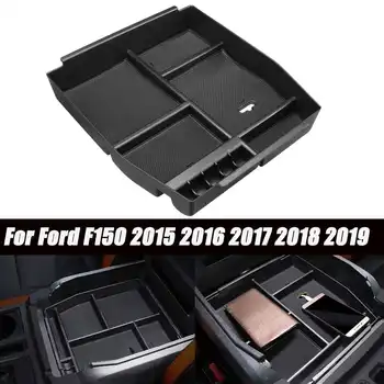 

Car Center Console Armrest Storage Box Case Tray Organizer With Gasket Cover For Ford Raptor F150 2015 2016 2017 2018 2019