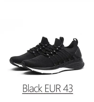 black 43 Новое поступление Xiaomi Mijia кроссовки 3 Мужские Спорт на открытом воздухе Uni-moulding 3D Fishbone Lock system Вязание верхние мужские кроссовки - Цвет: black 43