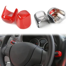Наклейки для салона автомобиля, поворотник, рычаг управления стеклоочистителем, Накладка для Suzuki JIMNY-, декоративные наклейки, красные/хромированные аксессуары