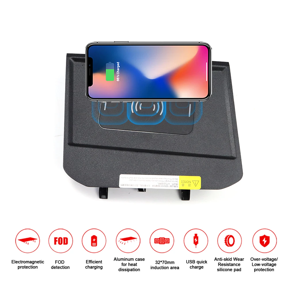 

Aotsr QI Wireless Car Charger For Peugeot 4008/5008 2016-2018 Intelligent Infrared Fast Wireless Sensitive Charging Phone Holder