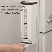  ATUCOHO Store New Portable Kitchen Organizer Home Storage Racks Plastic Storage Box Wall Hanging Bathroom Garbage Bags Racks 