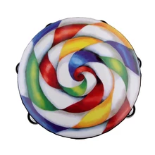 10 ''Ручной Работы Леденец Тамбурин барабан ударный инструмент обучающая игрушка