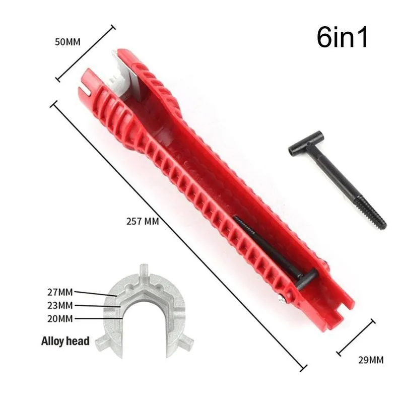 Acheter Clé de robinet d'évier antidérapante 8 en 1, clé de réparation multifonctionnelle à Double tête, chauffe-eau, outils de plomberie, ensembles d'outils de salle de bains