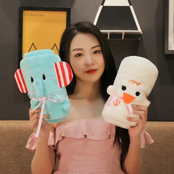 

Baby Summer Blanket Coral Fleece Cartoon Cover Blanket Infant Plus Velvet Quilt Kids Office Nap Cover Quilt Newborn Present