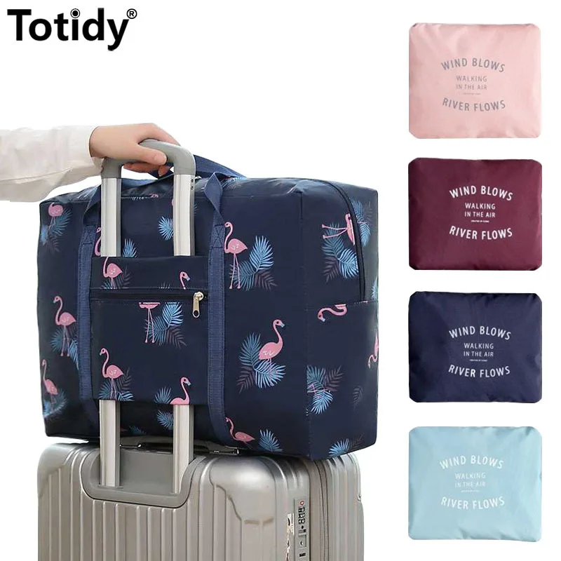 Bolsa de viagem dobrável de nylon 2021, bolsa de viagem unisex de grande capacidade para bagagem, bolsa de mão impermeável para homens e mulheres, bolsa organizadora de roupas - 30+ coisas para uma viagem confortável