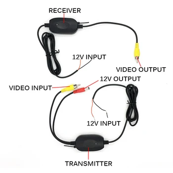 

2.4W 2.4 Ghz FM Transmitter & Receiver Wireless Rear View Camera RCA Video Transmitter & Receiver Kit For Car Rearview Monitor