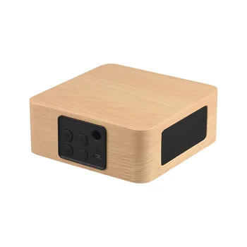 

6W Retro Wooden Bluetooth Speakers HIFI Wireless Dual Loudspeakers 3D Surround Speaker Mini USB Charging