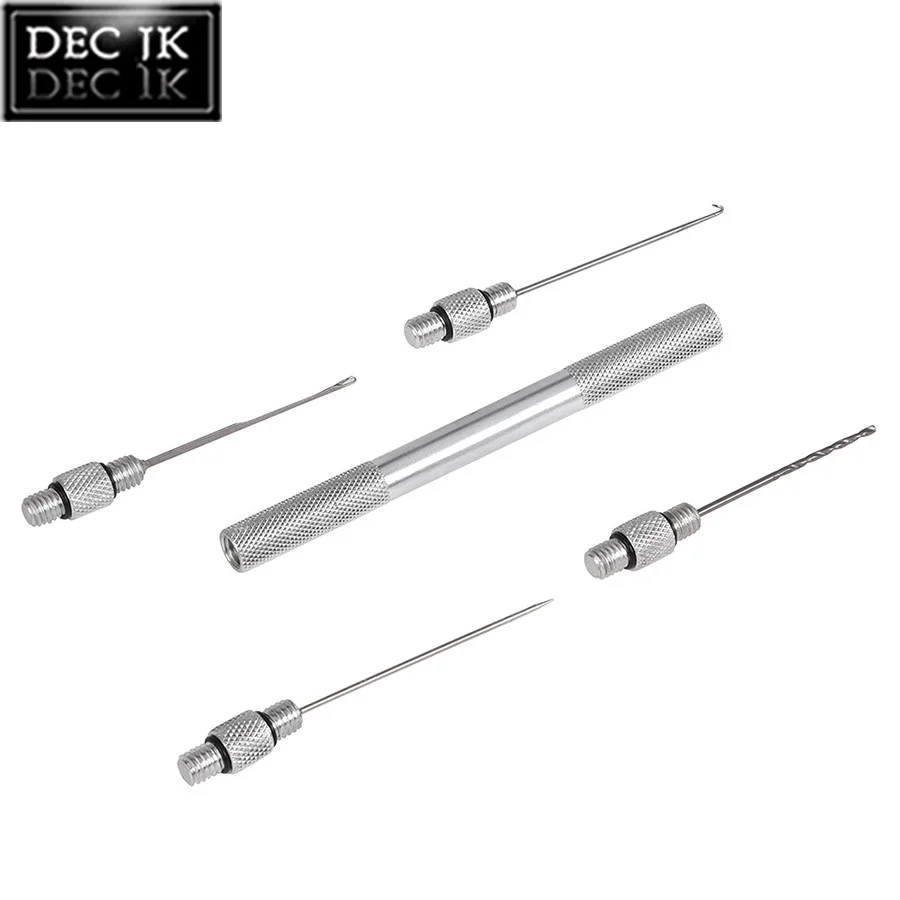 

5-In-1 Carp Strong Fishing Needle/Tool Kit Rigging Bait Boilie Drill Stringer Fish Needle Set With Nonslip Aluminum Alloy Handle