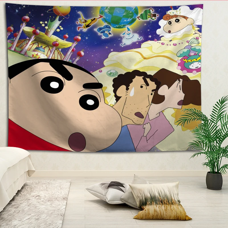 Гобелен на стену Crayon Shin chan, украшения для дома, настенные гобелены для гостиной, спальни, больше размеров - Цвет: 7