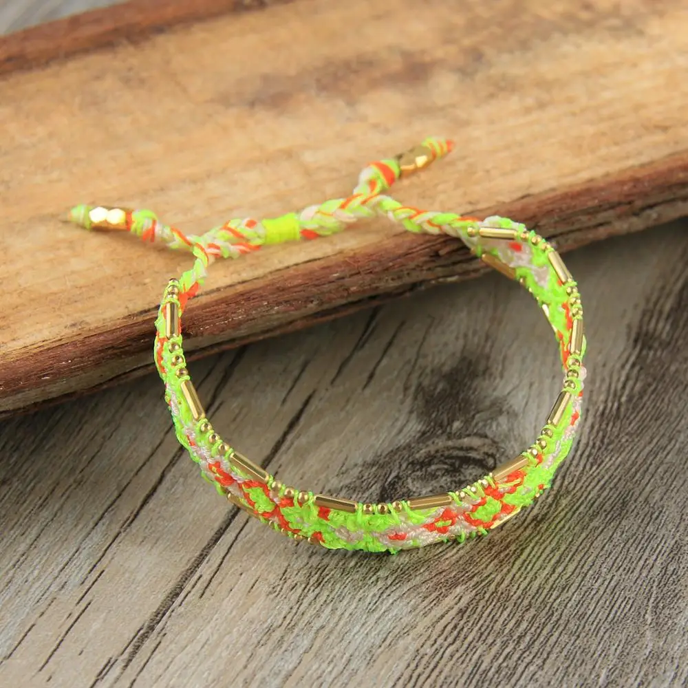 KELITCH Handwoven Thread Braided Friendship Bracelets Bangles Flamenco Maxi Wrap Bracelets for Women Bohemia Jewelry New