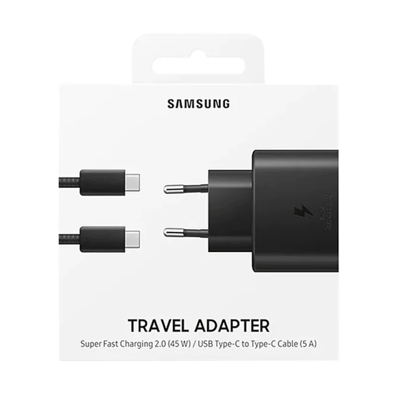 Original Samsung Fast Charger 45W Fast Type C Adapter Cable for Samsung GALAXY Note 10 20 S20 Plus S20 Ultra S21 A71 A80 A91 wallcharger