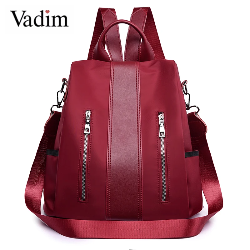  Vadim Anti Thief Bag Women Backpacks Multifunction Female Shoulder Bag Ladies School Bag for Teenag - 33038205375