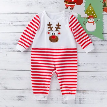 

INS New Style Children Infants Solid Color Printed with Stripes Onesie
