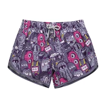 Новинка, купальные шорты с объемным рисунком, женские пляжные шорты, Быстросохнущий купальный костюм для пары, женские пляжные шорты, одежда для серфинга, для девочек, S-XL