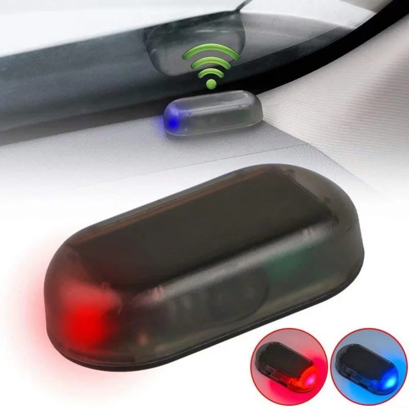 

1Pc Universal Car Fake Solar Power Alarm Lamp Security System Warning Theft Flash Blinking Anti-Theft Caution LED Light