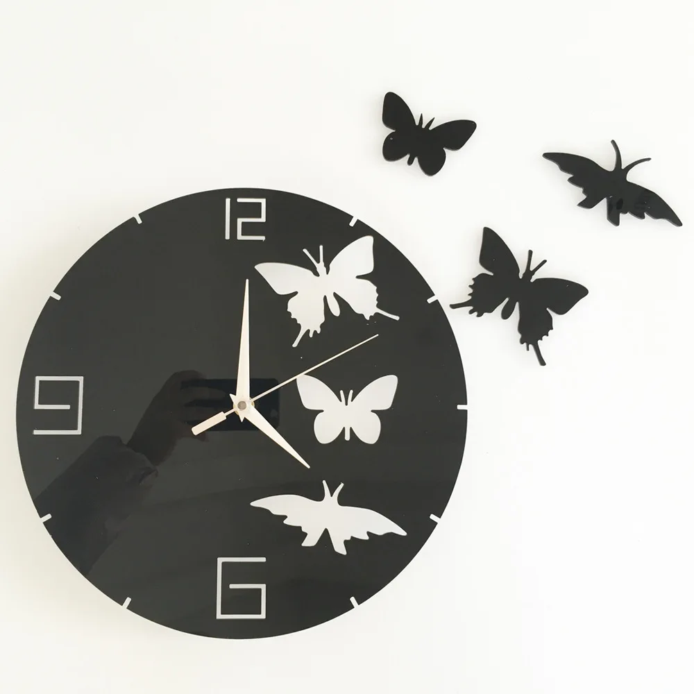 Funlife creative DIY butterfly acrylic bell study bedroom decorative wall affixed waterproof wc1031