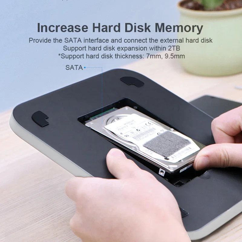 Hagibis USB-C Hub for Mac mini M1 with SATA Hard Drive Enclosure Type-C SSD Case docking station sliver for 2020 New Mac mini-1