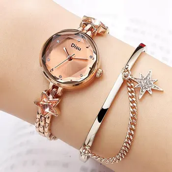 

NEW Exquisite Star Crystal Inlaid Bracelet Quartz Watch Female Student Fashion Wild Rhinestone Bracelet Watch reloj mujer Clock