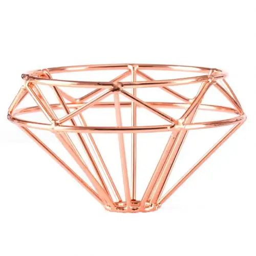 Rose Gold Mini Metal Geometric Shape Coffee Filter Dripper Funnel Home Kitchen Restaurant Gadget Kitchen Accessories Kitchen Tools - Цвет: Rose Gold