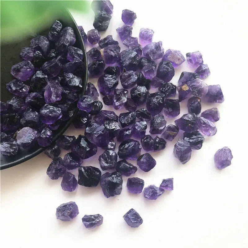 

Dropshipping Natural Amethyst Crystal Quartz Semi-precious Stone Unpolished Raw Minerals Natural Quartz Crystals 9-15mm