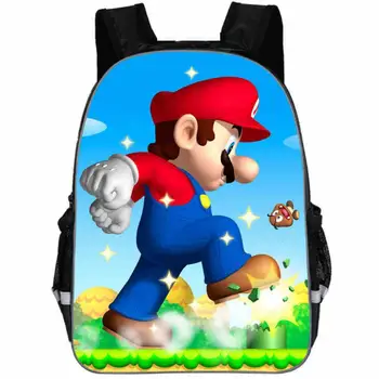 

Super Mario Bros Sonic Cartoon Backpack Boys Cartoon School Bags Hot Primary Backpack School Bags for Boys Mochila Sac A Dos
