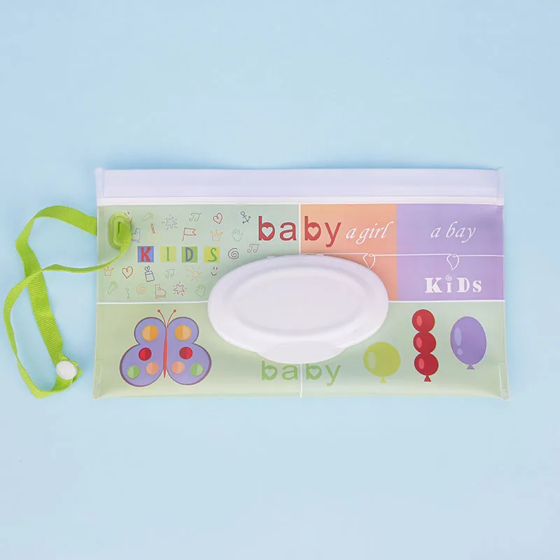 baby Экологически чистые влажные салфетки, сумка-раскладушка, косметичка, легко носить с собой, на застежке, салфетки, контейнер, клатч и чистые салфетки, чехол для переноски - Цвет: baby