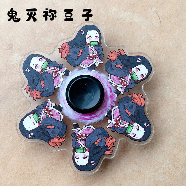 Demon Slayer Running Dynamic Fingertip Top Fidget Toy 3d Cartoon Gyros Dynamic Spinner Finger Anti Stress High Adult Kid Toy 2