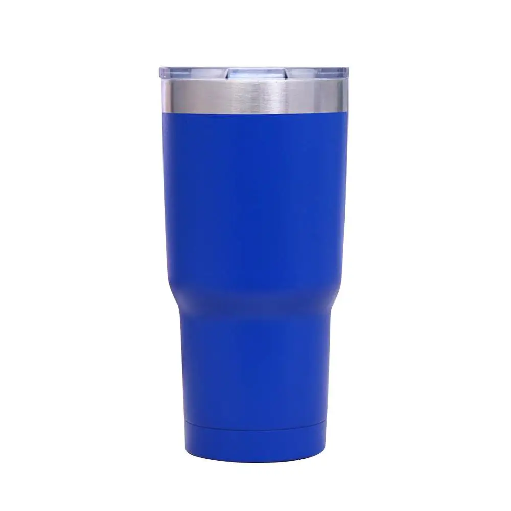 navy blue 30 унций с вакуумной изоляцией стакан из нержавеющей стали кофейная чашка с двойными стенками кружка с бутылка для воды с крышкой - Цвет: navy blue