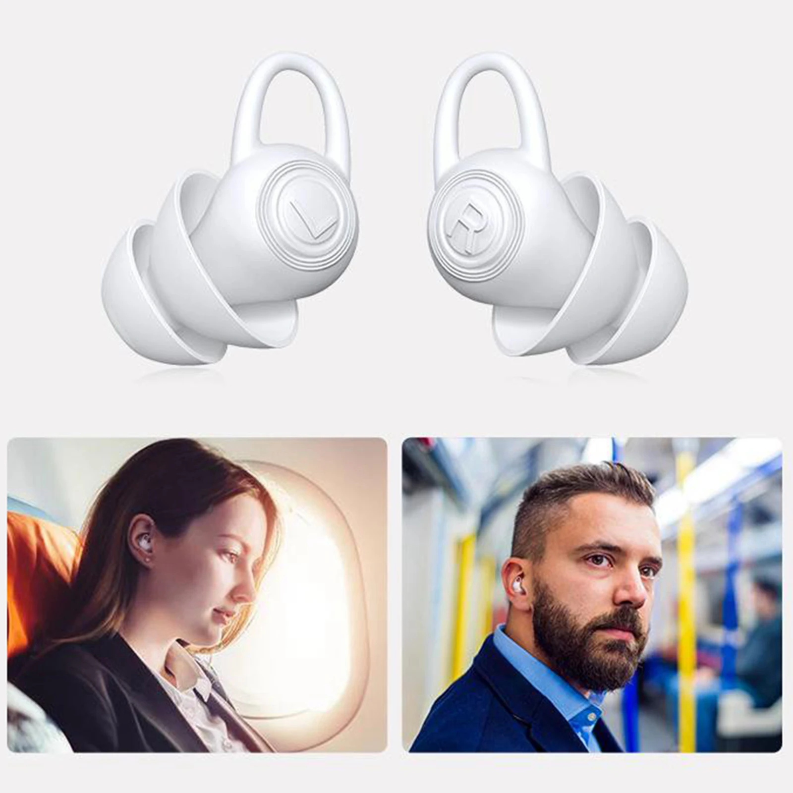 Soft Silicone Ear Plugs Anti Noise Reusable for Sleeping Swimming Earplugs