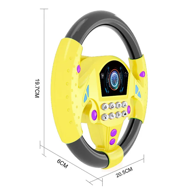 Eletric Simulation Steering Wheel Toy Children Musical Developing Educational Toys Simulation Education Sounding Toy For Kids 6