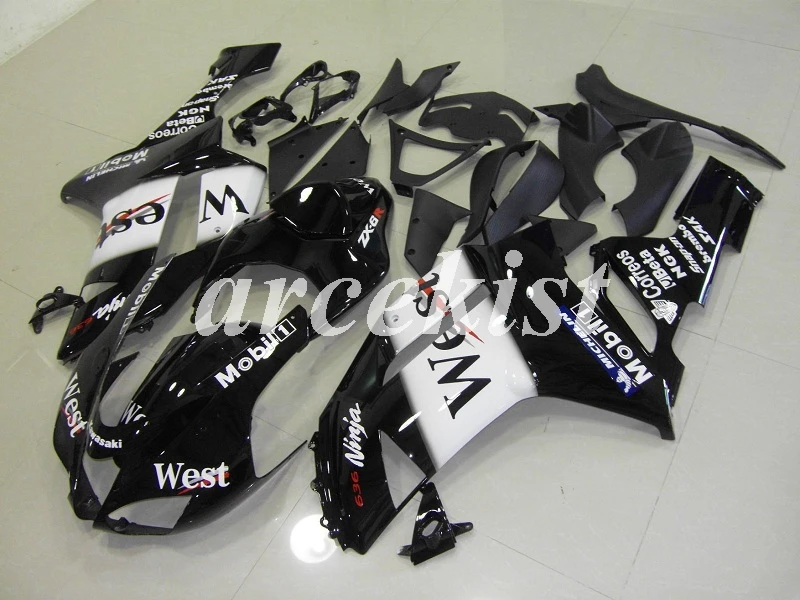 ABS Обтекатели комплект, пригодный для Kawasaki Ninja ZX-6R 2007 2008 636 6R 07 08 боди набор на заказ бесплатно красный черный