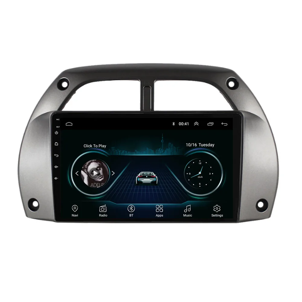 Мультимедийный проигрыватель для TOYOTA RAV4 4G LTE Android 10 1 подходит 2001 2003 2004 2005 2006 стерео