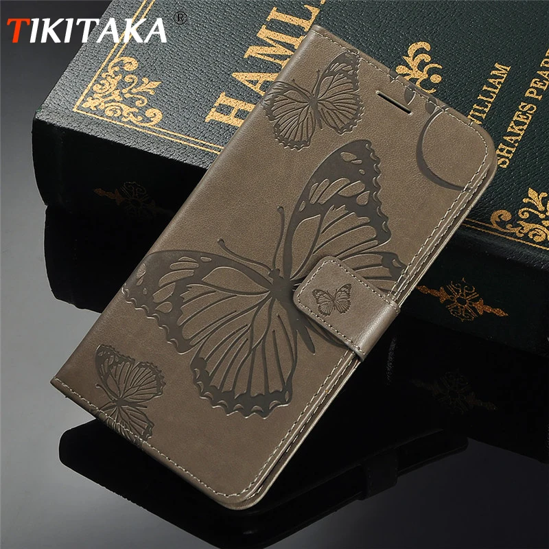 

Tikitaka New Butterfly Pattern Leather Wallet Case For Samsung Galaxy S10e S10 Plus S10 S8 S9 Plus Note 9 Card Slot Flip Covers