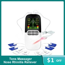 

LCD Tens Massager Dual Frequency Pulse Body Massager Nose Rhinitis Sinusitis Allergy Laser Therapy Treatment Nose Care Device
