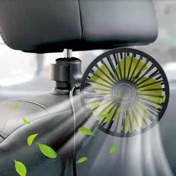

New Cooler Mini Fan 360 Degree Rotating Cooling Fan Electric Car Fan for Rear Seat 3 Speed Portable Handle Car Rear Seat Fan Hot