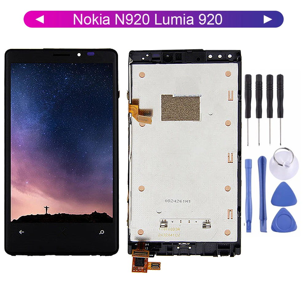 Для Nokia N920 Lumia 920 ЖК дисплей дигитайзер сенсорный экран сенсор в сборе с рамкой