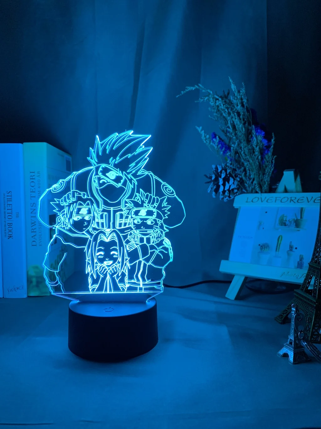 Anime Naruto Uzumaki Led Night Light Team 7 Sasuke Kakashi Hatake Kids Bedroom Nightlight Itachi Uchiha 3d Lamp Child Xmas Gift