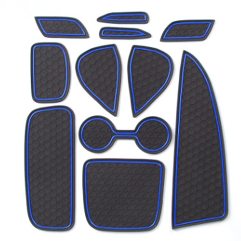 Car Rubber Anti-slip Mat Door Groove Cup Pad Phone Cushion Gate Slot Coaster for Toyota Yaris Car Interior Accessories cup holder coasters car non slip mat non slip mat non slip dash mat car coaster pads silicone anti slip pad silicone anti skid pad