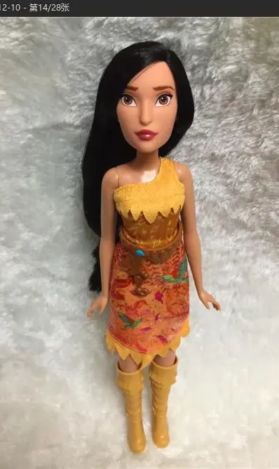 Новая кукла Рапунцель Принцесса Жасмин Белоснежка Ариэль Мерида Золушка Аврора куклы Белль для девочек игрушка кукла пулип - Цвет: Pocahontas