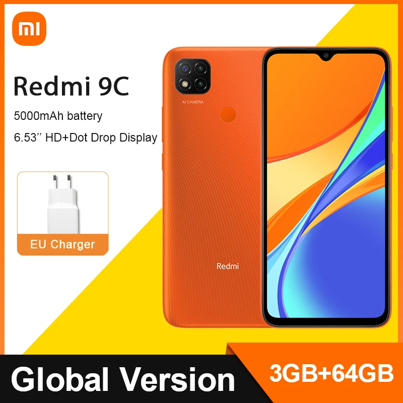 Versión Global Xiaomi Redmi 9C teléfono móvil 9 C 2GB 32GB/ 3GB 64GB MediaTek Helio G35 6,53 5000mAh 13MP Cámara Smartphone 9C