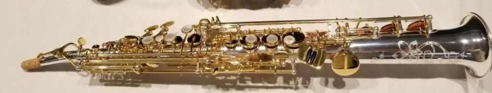 Jupiter сопрано саксофон JSS-1100SG(никель и золото) Высокий G ключ с двумя шеями Быстрая