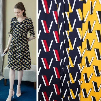 

Spring, summer and autumn new plain printed fabrics high-end chiffon dress skirt pants clothing Islamic fabrics