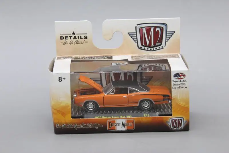 M2 1: 64 1970 Dodge Super Bee сплав модель автомобиля литая под давлением металлические игрушки подарок на день рождения для детей мальчиков