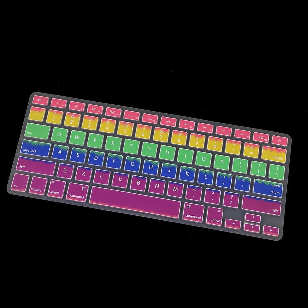 Dustproof Waterproof Silicone Rainbow Keyboard Cover Skin Protector for Macbook Pro 13/15/17'' US Version