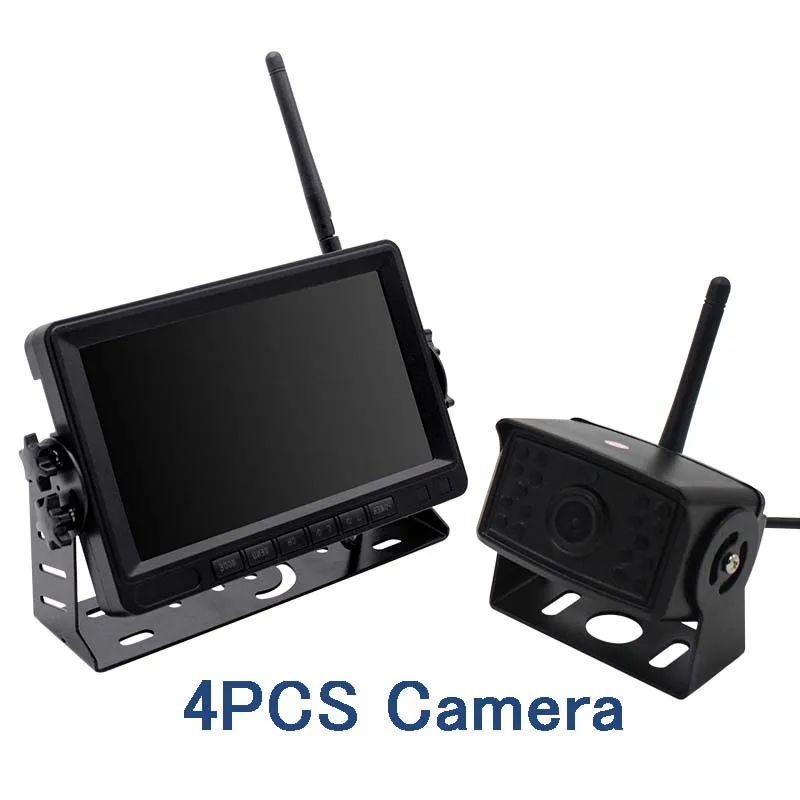 Sinairyu 7 дюймов ips AHD DVR рекордер Видео монитор с 4 беспроводными камерами для грузовика/прицепа/автобуса/RV/пикапа/прицепа