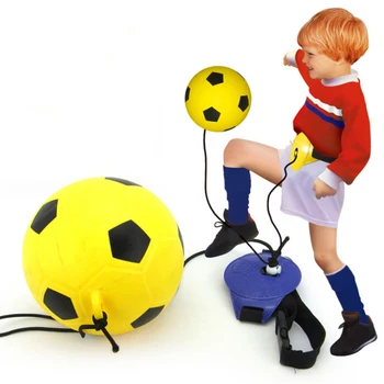 

Fitness Toy Football Trainer Set With Inflator Portable Interactive Play Hands Free Kick Waist Belt Random Color Soccer Ball