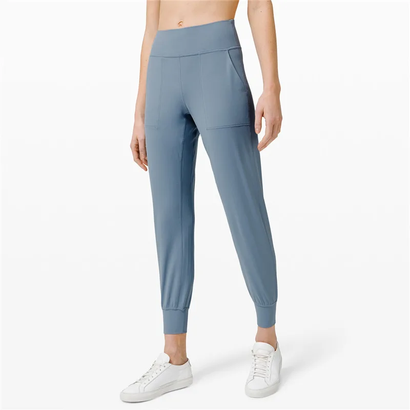 High Waist Squatproof Fitness Joggers Yoga Pants Women Stretchy Running Workout Sport Trousers with Two Side Pocket | Спорт и
